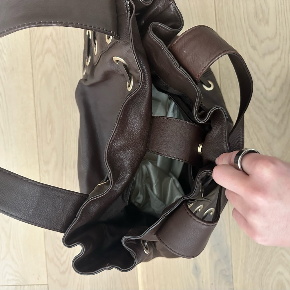y2k michael kors brown leather tote - Picture 9 of 10